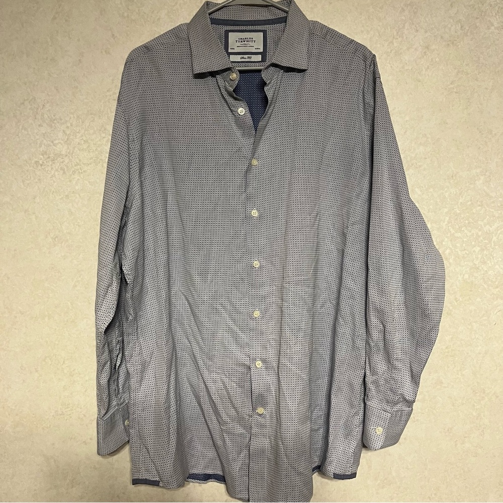 Charles Tyrwhitt‎ Gray Patterned Dress Shirt